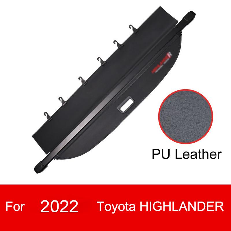 Car Trunk Cargo Cover for Toyota HIGHLANDER RAV4 2020 - 2024 2025 Retractable Rear Trunk Security Cover Shielding Shade Black