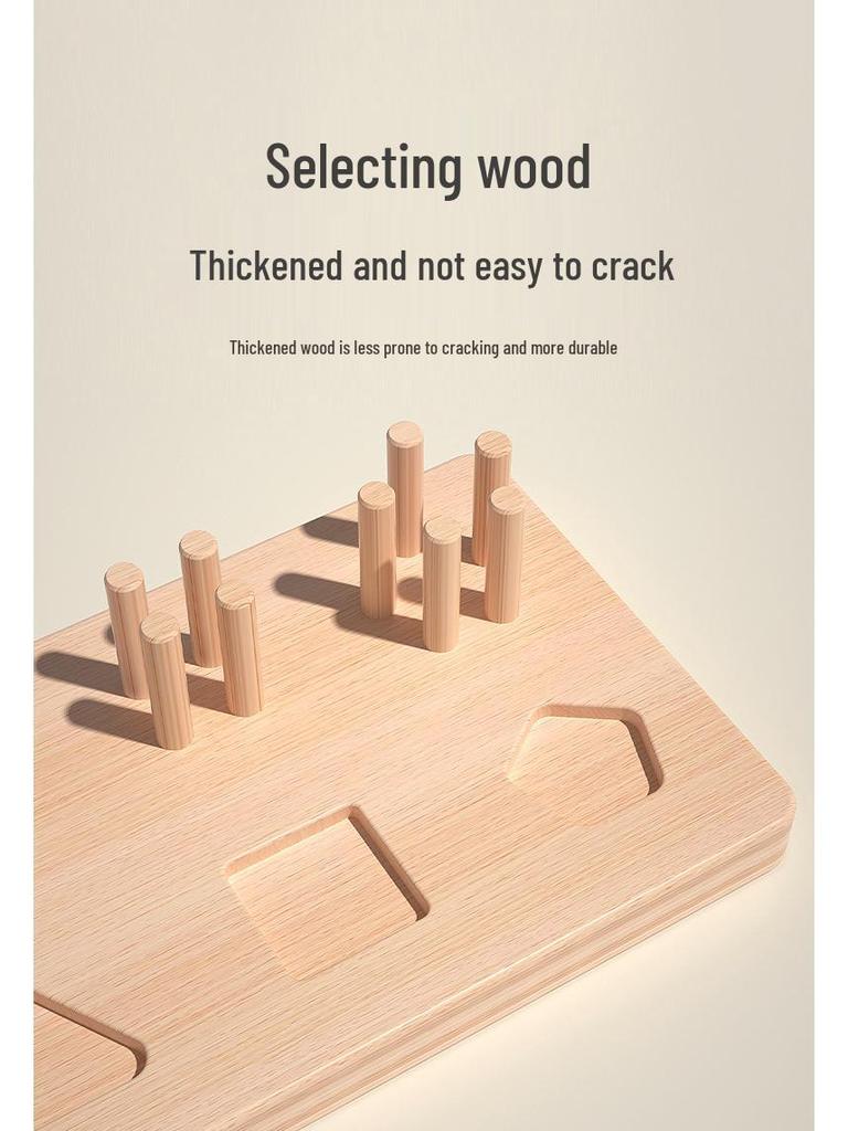 Montessori Wooden Geometric Shape Stacking Blocks for Early Education