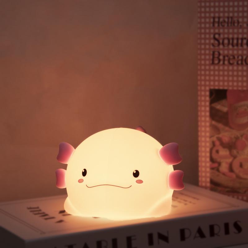 

Cross-border Silicone Salamander Dual-Use Night Light – Soft, Eye-Friendly Bedside Light for Kids. Remote Control