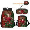 Ronaldo 3Pcs Set Backpack Sport Shoulder Bag Pencil Case Cr Backpack Football Star Book Bags For Boys Girls Best Gift