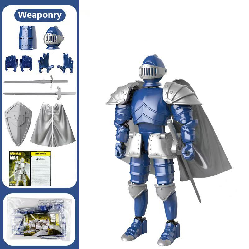 Medieval Knight 3D Multi-Jointed Movable Shapeshift Robot Mannequin Dummy Action Model Doll Toys Kid Decora for Girls Boys Gifts