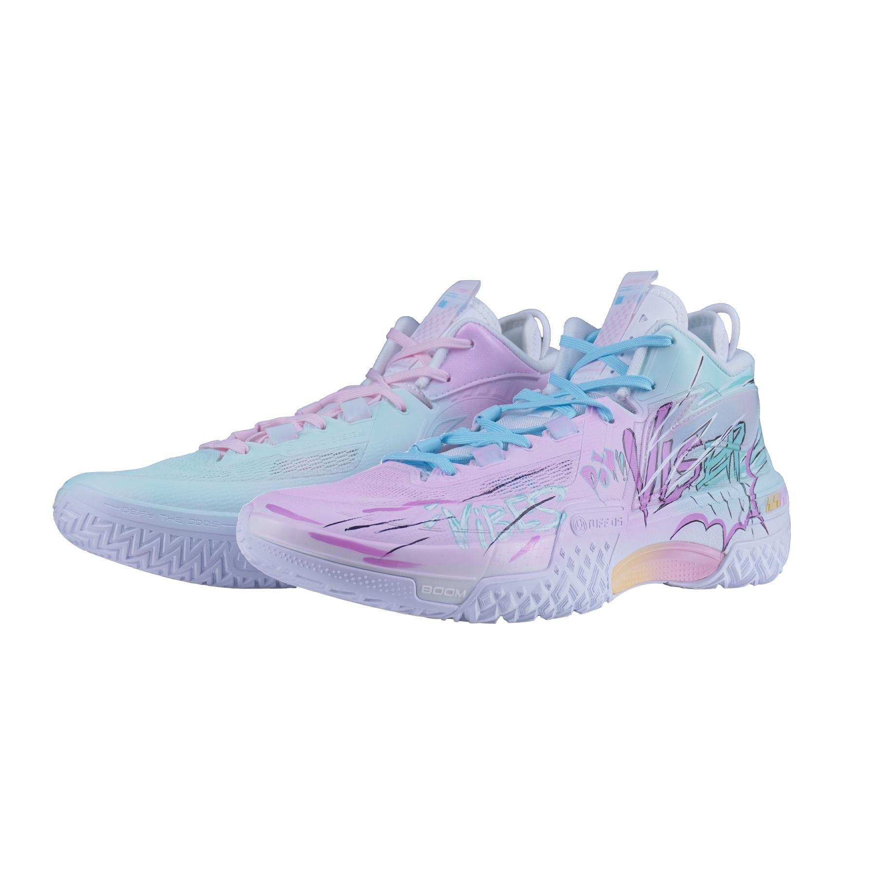 

Li Ning Jie Ao Caricature Graffiti Slip Resistant Abrasion Resistant Mid top Basketball Shoes Men s ABFT035-9(Team41-) 42