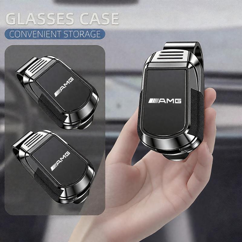Car Sun Visor Glasses Clip Sunglasses Storage Bracket For Mercedes Benz AMG A/B/C/E/S Class W203 W206 W220 W205 W211 W212 W201 IL1
