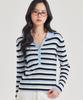 TOPGIRL Color Stripe Collar Knit_T611Tp104