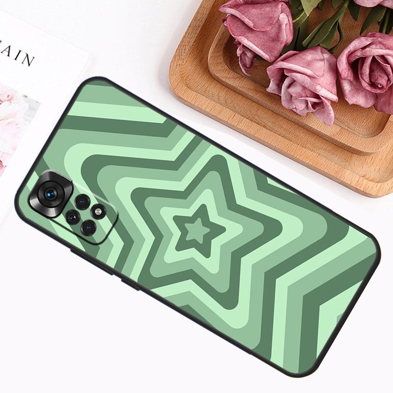 

Green Layered Star Heart indie For Xiaomi Redmi 9A 9C 9T 10C 12C Cover For Redmi Note 9 8 10 11 12 Pro 10S 11S 12S Case Redmi Note 8