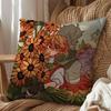 Popular host Grian Cherri Fire Print Throw Pillow Cover Square Cushion Case for Living Room Bedroom Decor