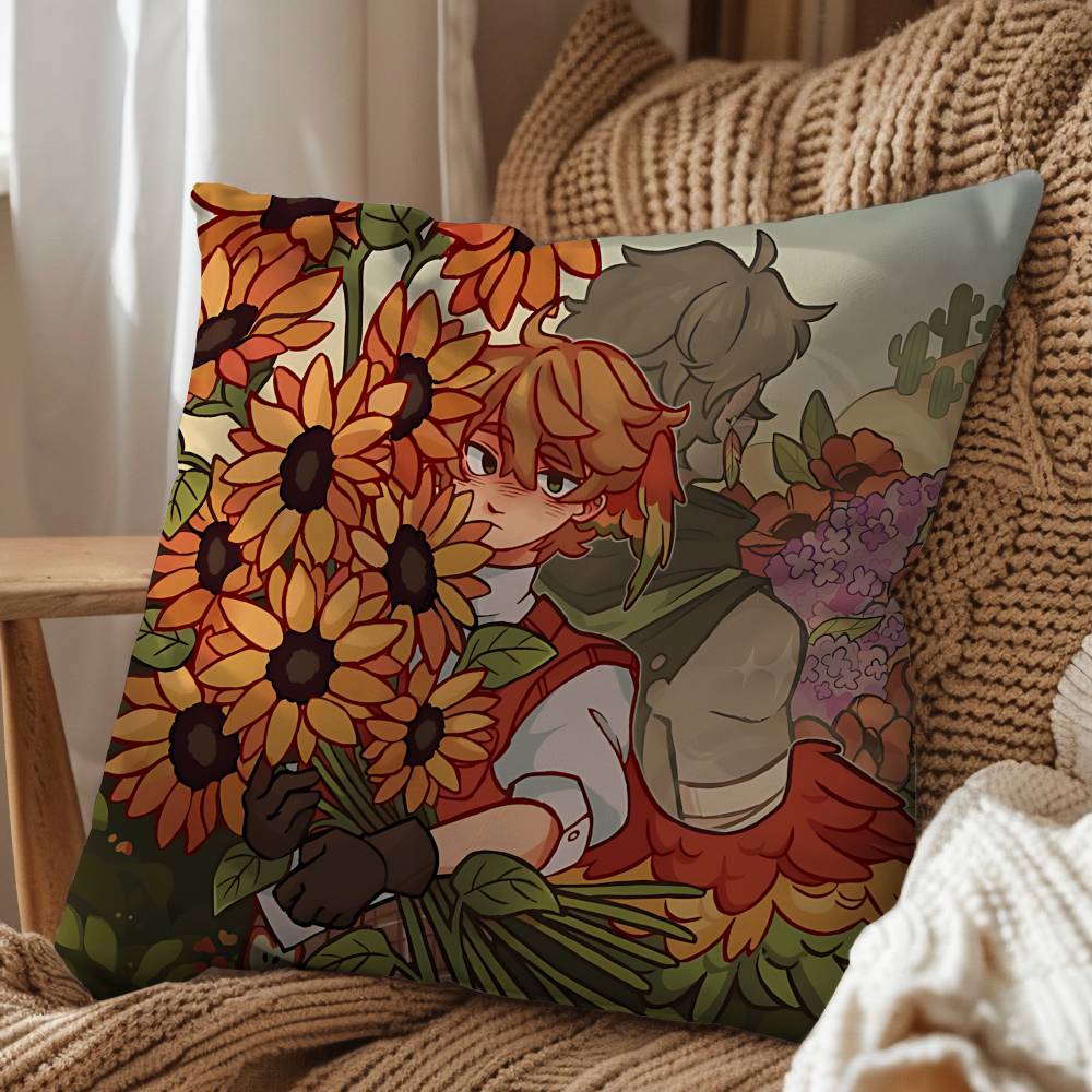 Popular host Grian Cherri Fire Print Throw Pillow Cover Square Cushion Case for Living Room Bedroom Decor