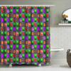 Colorful Candy Pattern Shower Curtain Sweet Treats Dessert Food Bathroom Decor Waterproof Backdrop