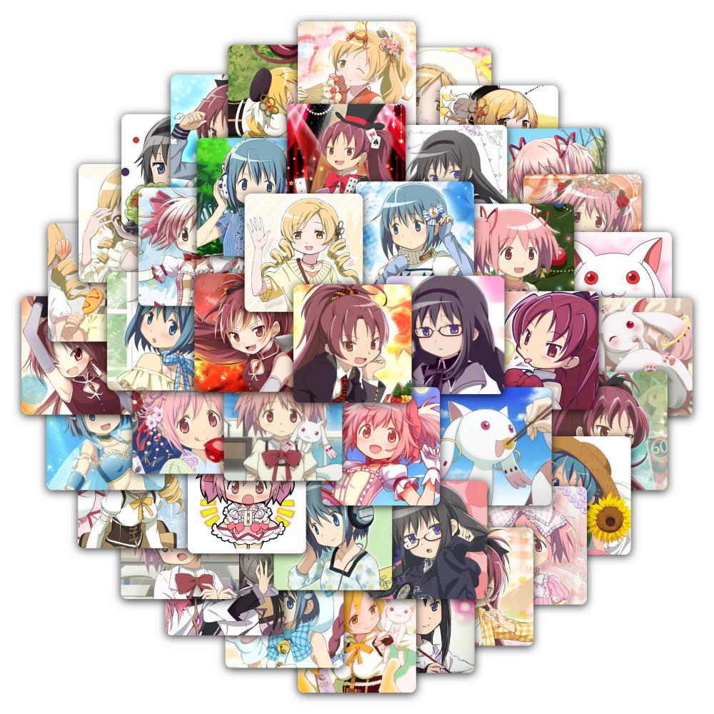 59 Madoka Magica Stickers Featuring Homura & Sayaka for iPad Journaling & Decoration, Waterproof