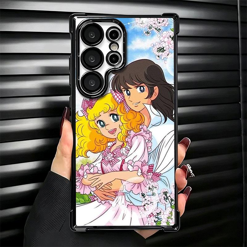 Süßes 90er Jahre Cartoon Beschichtetes Handyhülle Für Samsung Galaxy S24 S25 FE S26 Edge S23 Ultra S22 S21 Plus S20 Anti-Fall Airbag Abdeckung
