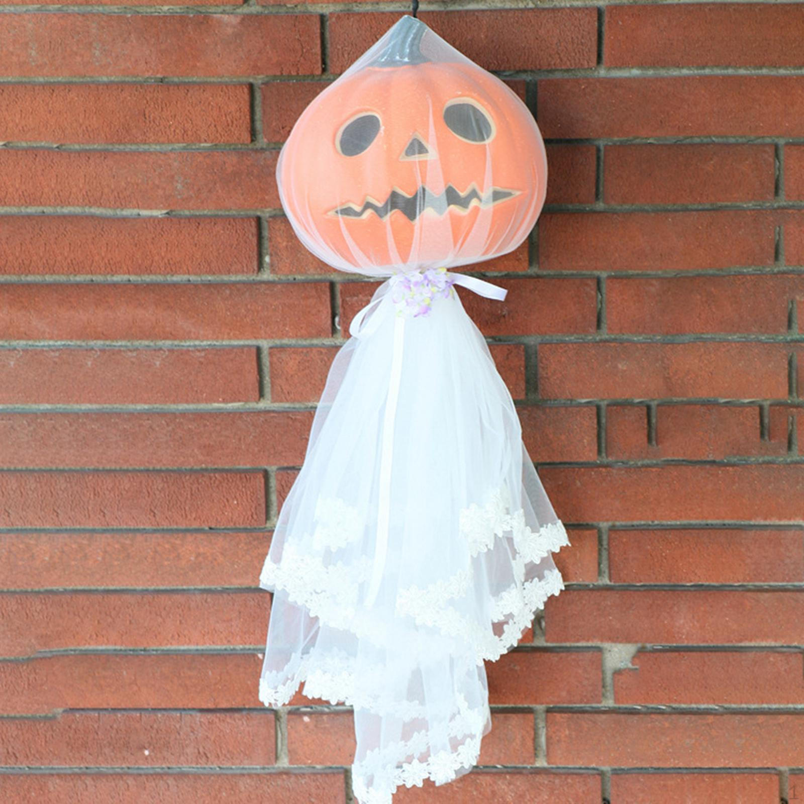 

Подвесной декор на Хэллоуин, светящиеся светодиодные реквизиты, декоративные тыквенные светильники, елочные украшения для патио белый