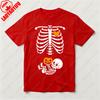 Halloween Skeleton Baby Rib Cage Tshirt Funny Maternity Pregnant Pumpkin TShirt Women Halloween Casual Tee Unique Design Tops