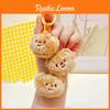Cream Cartoon Sweet Bear Plush Keychain Colorful Accessory For Keyrings Bags And