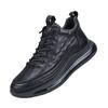 Men's Shoes Spring and Summer New Men's Casual Single Shoes Large Size Wedge Heel Elastic Belt Lace-up Single Shoes