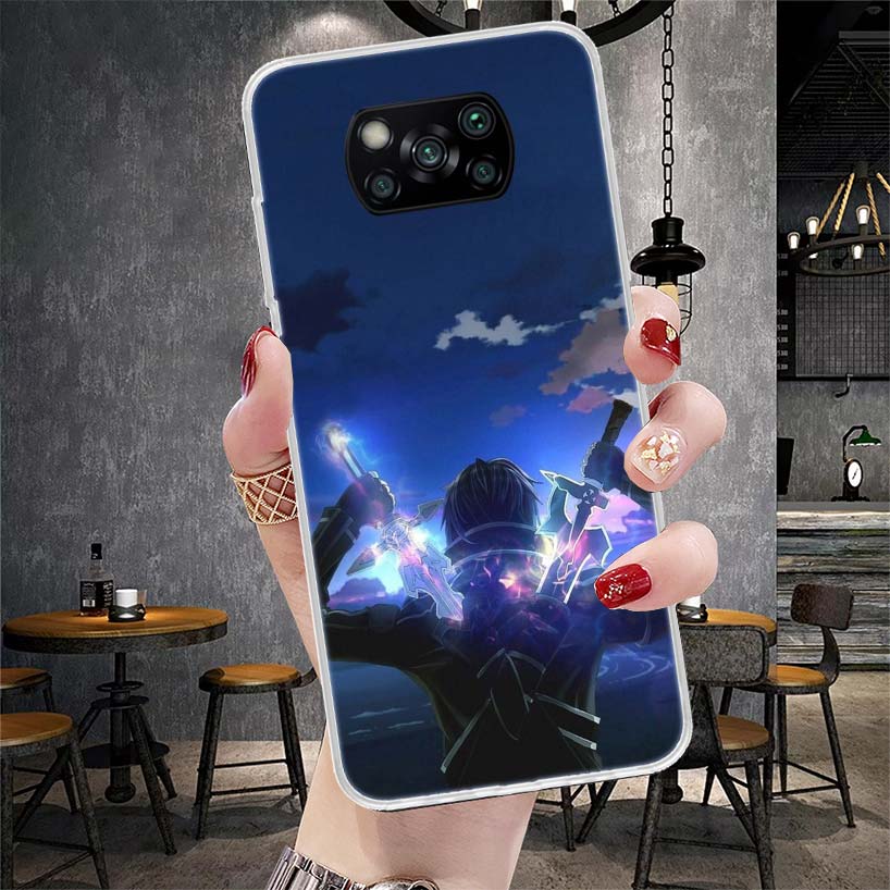 Sword Art Online Anime Soft Phone Case For Xiaomi Redmi 15C 15 13C 13 Poco X5 X6 X7 F7 Ultra M7 12C 12 10 10C 9C 9A 9T 9 Fundas