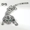 Spilla Spilla Strass Lucidi Intarsiati Forma di Tigre Distintivo Antiruggine Leggero Pieghevole Spilla Tigre Accessori Moda