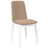 Dining Chairs with Cushions 2 pcs White Solid Rubberwood