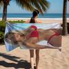 Vibrant Beach Digital Print Microfiber Towel, Soft Fade Resistant for Travel Camping Hiking