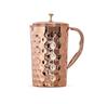 Jarra de Água de Cobre TreegoArt Sem Junta À Prova de Vazamento Design Martelado Diamante 2000 ML- (Pacote de 1)