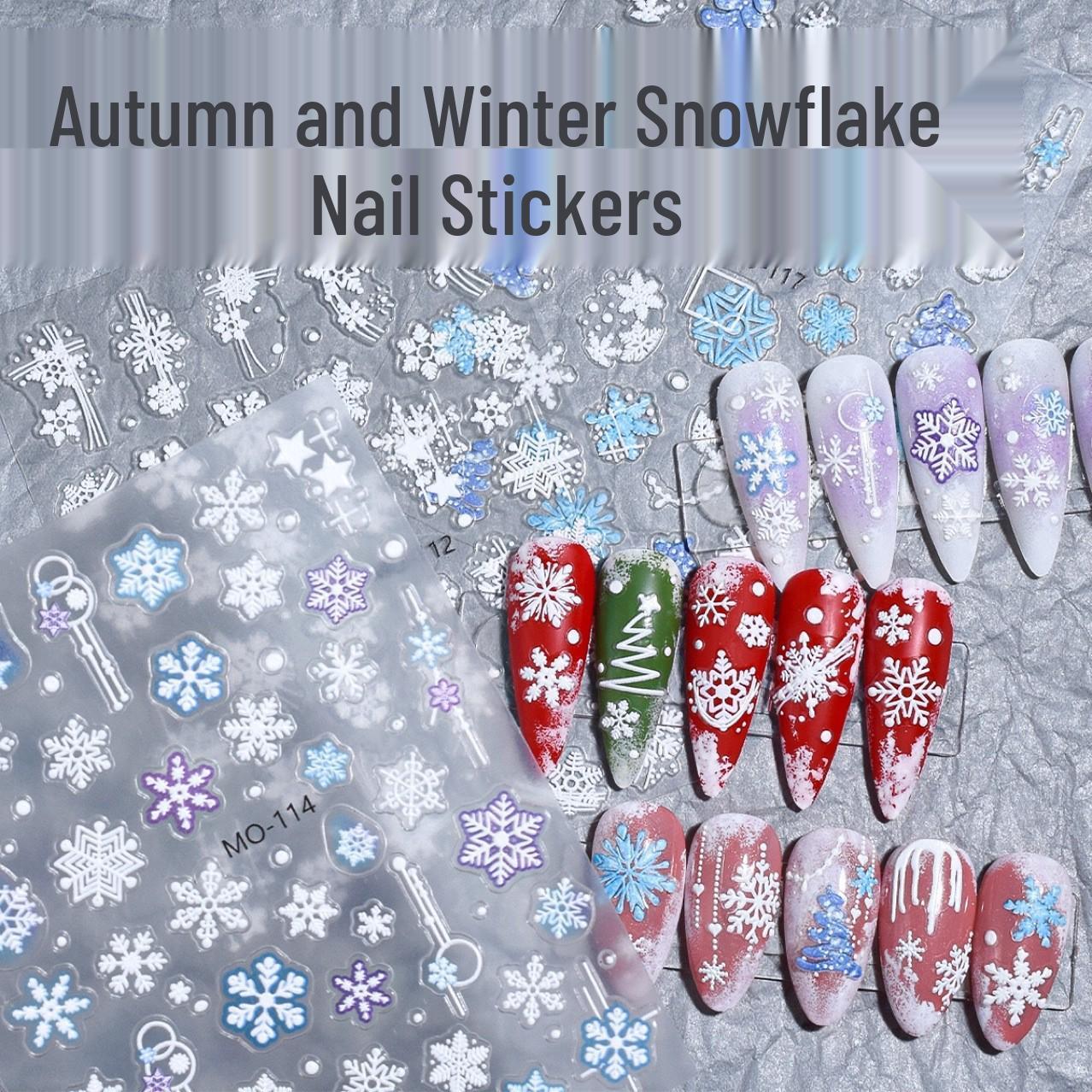 

Рождественские наклейки для ногтей «Снежинки» - Праздничный Арт-деко для ногтей Winter Snowflake 117 - 1 sheet