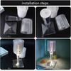Crystal Desktop Lamp Epoxy Resin Mold DIY Table Lampshade Silicone Mold Warm White Light Sheet Pen Holder Mould
