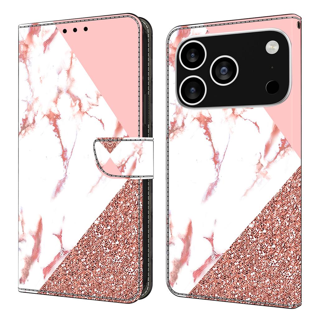 For iPhone 17 Pro Max Wallet Case Pattern Printing Stand Leather Flip Phone Cover