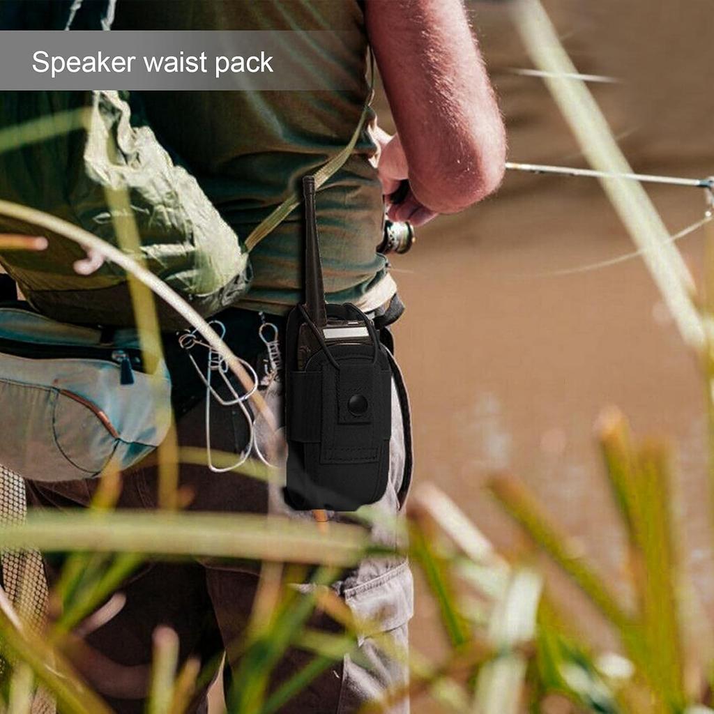 Radio Pouch Holder Radio Holster Molle Radio Pouch Universal Radio Case Military Heavy Duty Radio Bag for Police Firefighter Two
