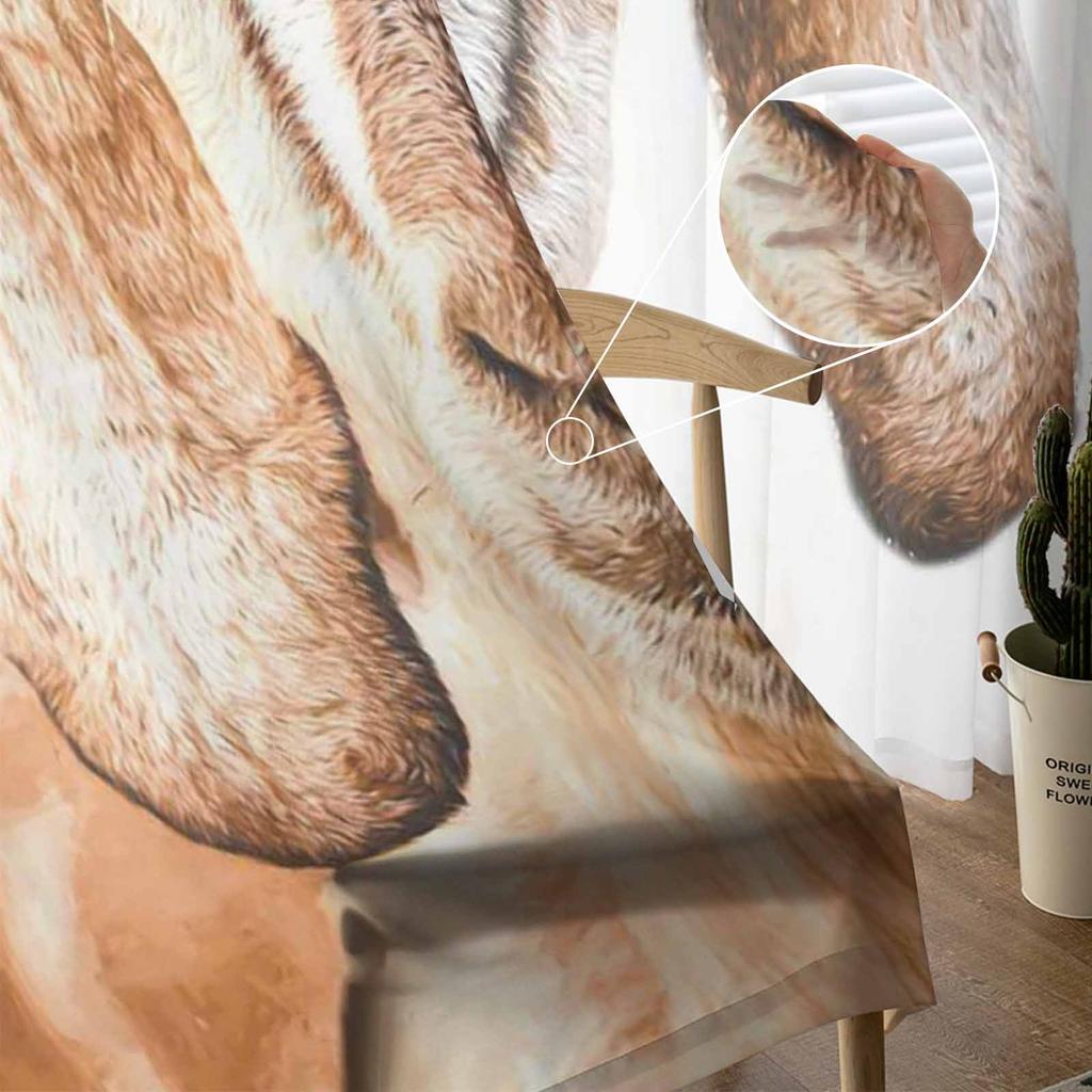 Akwarelowy Koza Kwiat Tiul Przezroczyste Zasłony Do Salonu Sypialni Kuchni Na Okna Woalowe Draperie Dekoracja Domu