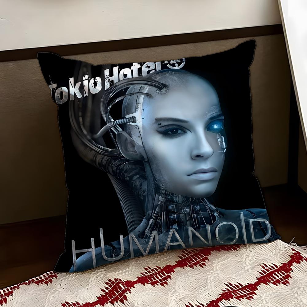 Band TTokio HHotel Cushion Cover Reversible Soft Durable Pillow Cover Home  Car MultiScene Use for Daily Comfort