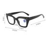 New Anti Blue Light Reading Glasses with Stylish Thick Frame and Large Frame Color Blocking Glasses Diopter To +4.0 Unisex