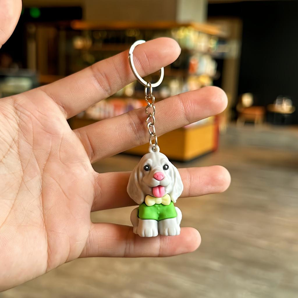 Cartoon Cute Puppy Keychain Pendant Doll Student School Bag Accessories Small Gift Wholesale