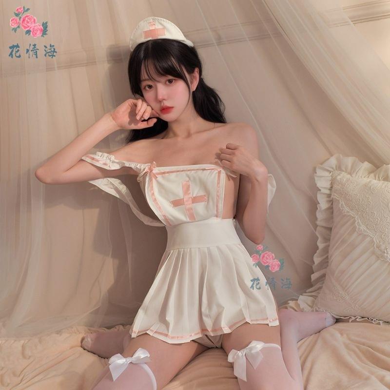 Sexy Dessous Sexy Reiner Verlangen Wind Cos Krankenschwester Uniform Versuchung Ausgeschnittener Rückenfreier Träger