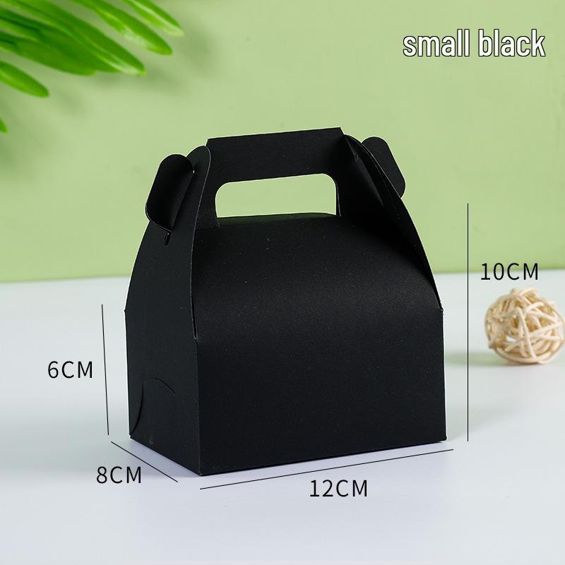 Kraft Paper Pastry Gift Box: Handheld Takeout Container for Cookies & Desserts