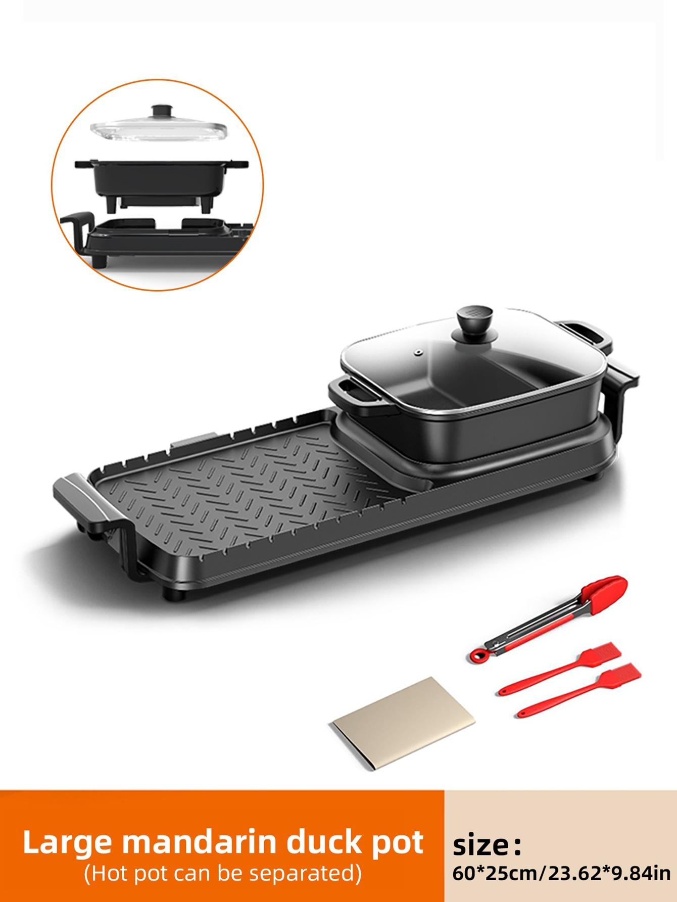 

Mandarin Duck/Square Pot, Бытовая интегрированная кастрюля для барбекю, Бытовая электрическая плита для барбекю без дыма