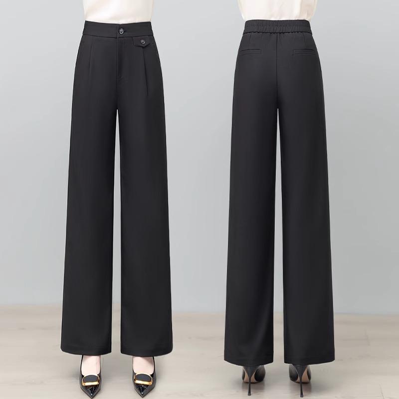 Women's High-Waisted Wide-Leg Pants - Slimming, Loose, Casual Straight-Leg Trousers for Spring/Summer/Autumn 2025