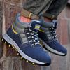Winter Warm Men's Safety Boots Blue High-end Fashion Anti Puncture Protection Toe Work Boots Protective Shoes Indestructible