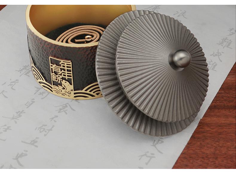 Household Zen Brass Incense Burner: Sandalwood Stick Holder & Smoker Ornament