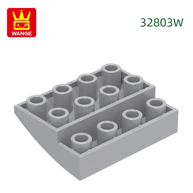 

38Pcs/lot 4x3 Reverse Curved Assemble Part Block Moc Colour Accessories Works With featuring 32803W Brick Kids Toy Assembly about 38pcs
