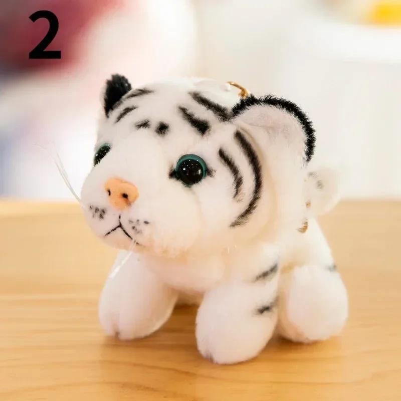 Nuovo Portachiavi Carino Panda Ghepardo Tigre Bambino Ciondolo di Peluche Borsa Scolastica Portafoglio Zero Decorazione da Appendere Regalo per la Festa dei Bambini