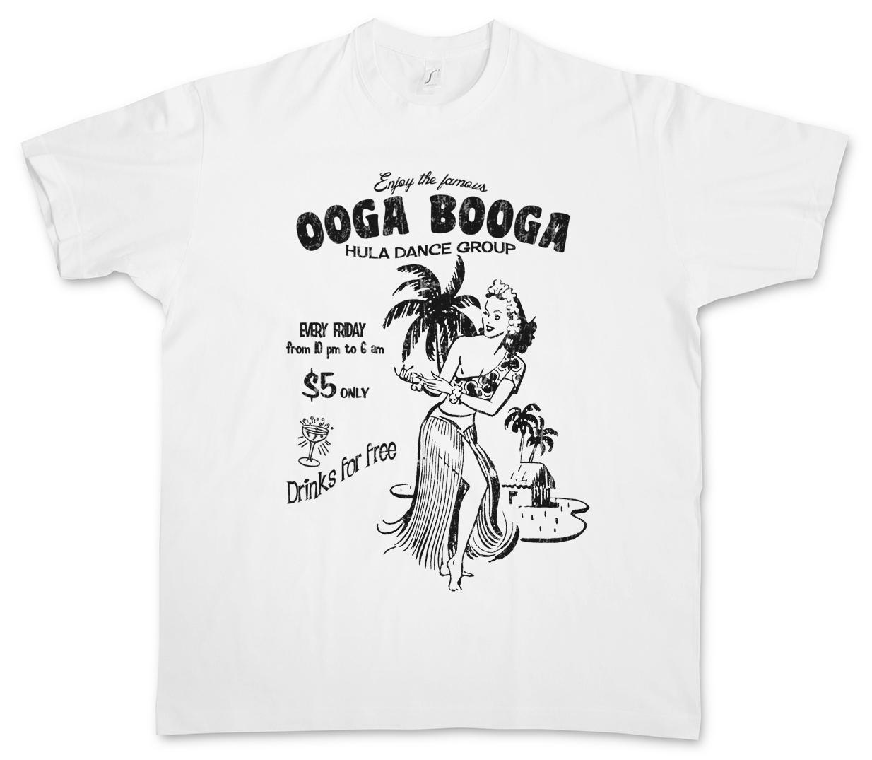 OOGA BOOGA HULA GIRL T-SHIRT Aloha Island Tiki Restaurant Caribbean Flowers Bar XL