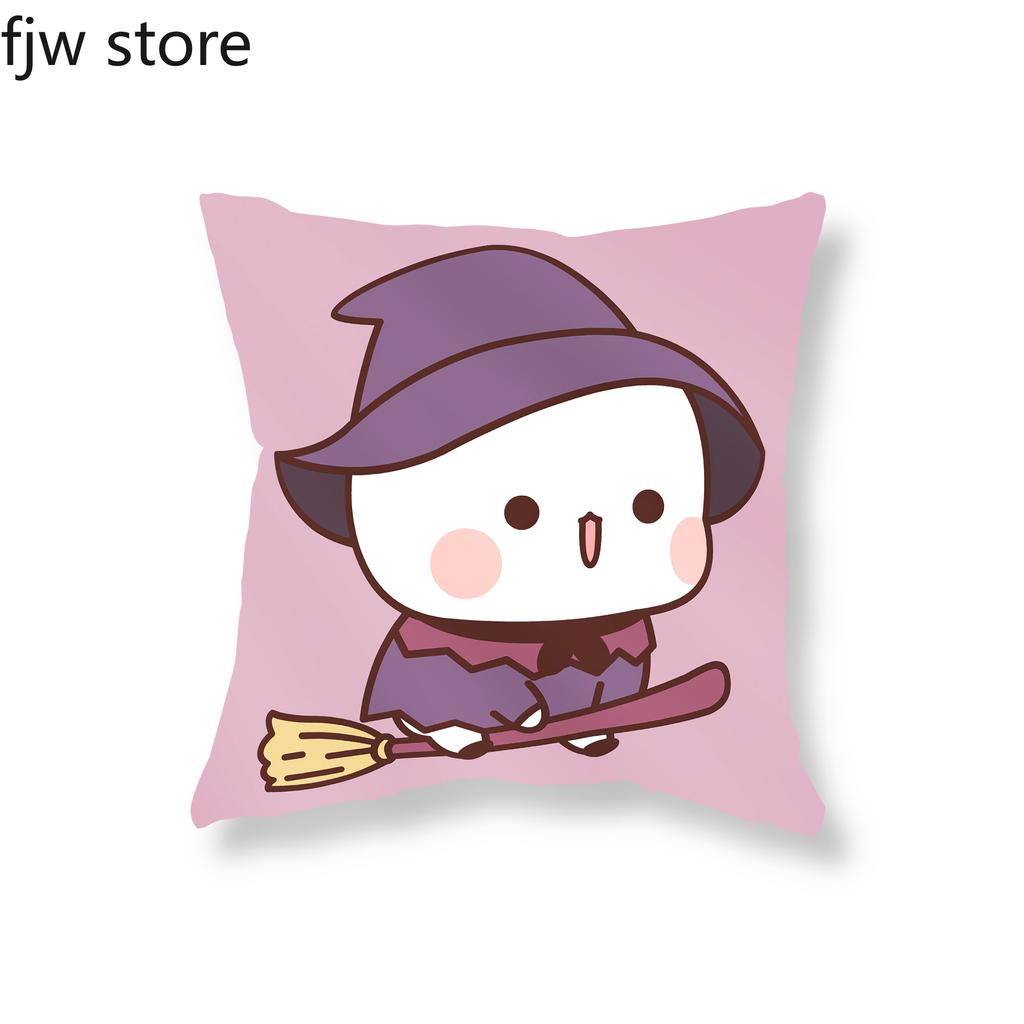 Cute Anime Red Panda Boob Throw Pillow Cover Witch Vampire Mummy Zombie Halloween Party Decor Sofa Cushion  Home