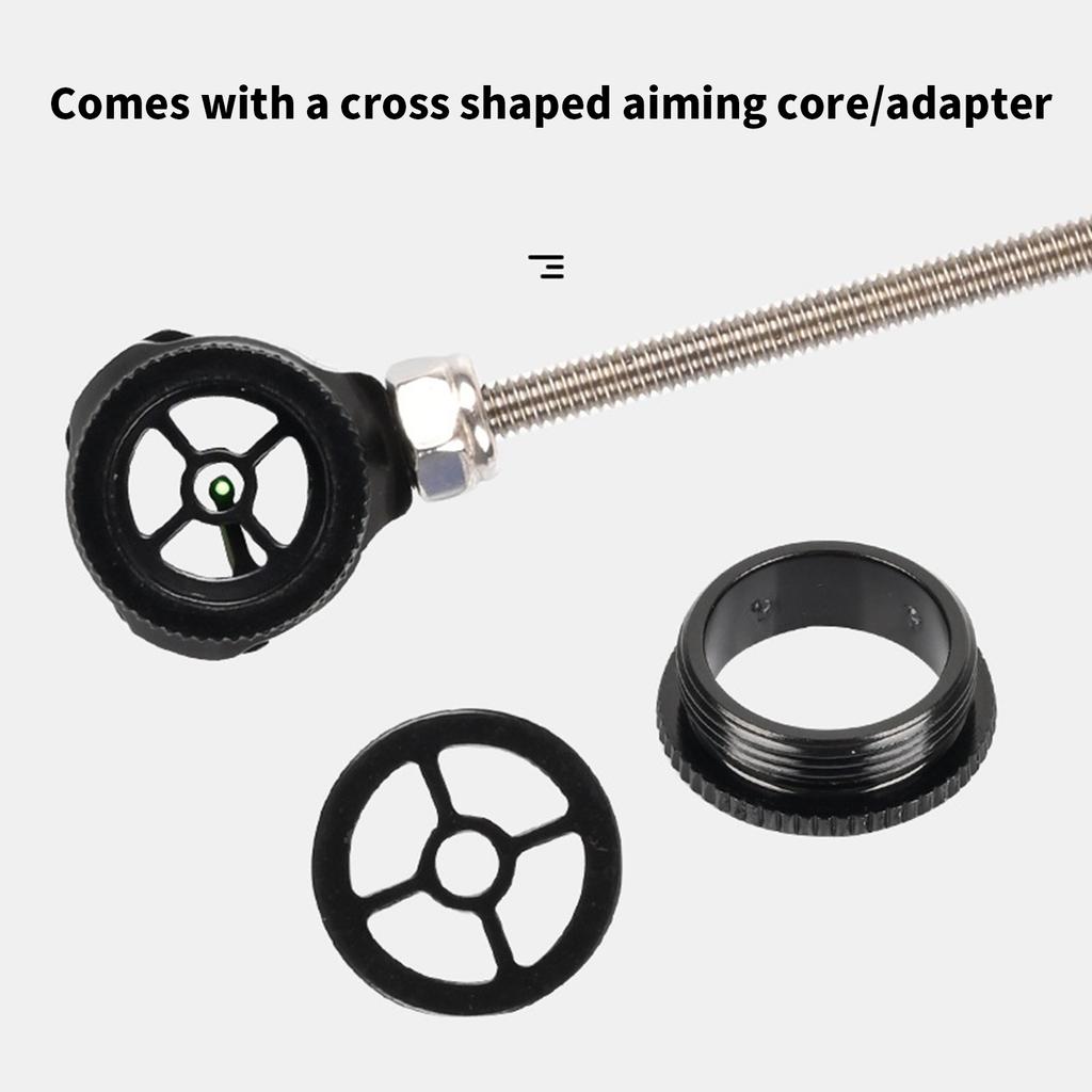 Recurve Bows Sight 1 Pin Crosses Circle Aiming Head Aiming 0.019inch Fiber Optical Sight Pin Bows Arrows Shootings Tool