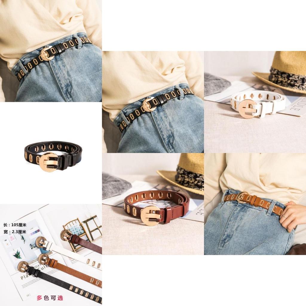 Stylish Metal Hollow Women's Belt For Students Fashionable Casual Denim Accessory