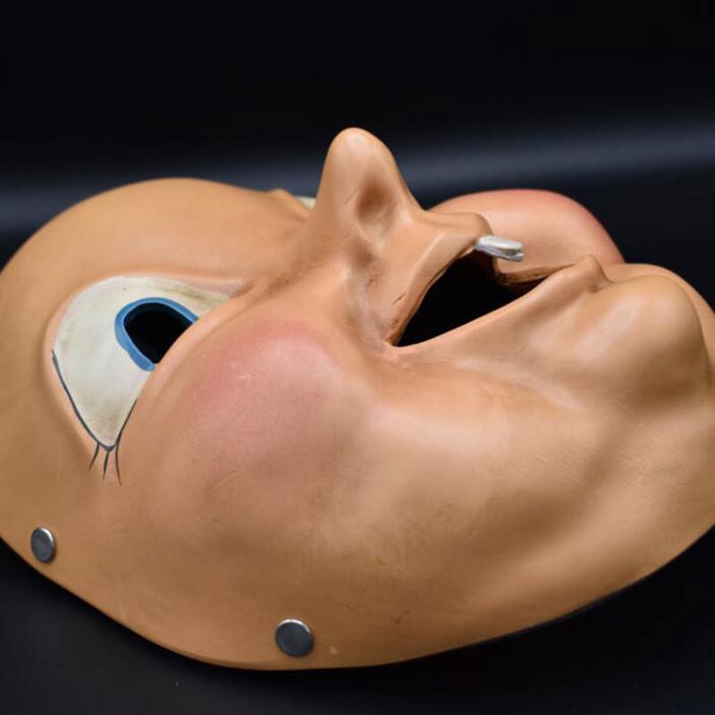 Happy Death Scary Day Mask Realistic Resin Horror Movie Costume For Fun Halloween