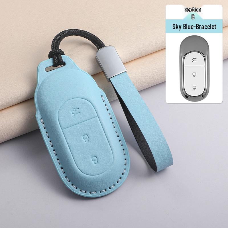 Portachiavi Leapmotor C11/T03/C01 Modello 2024 - Guscio Protettivo a Copertura Totale, Texture di Alta Qualità, Blu, Unisex.