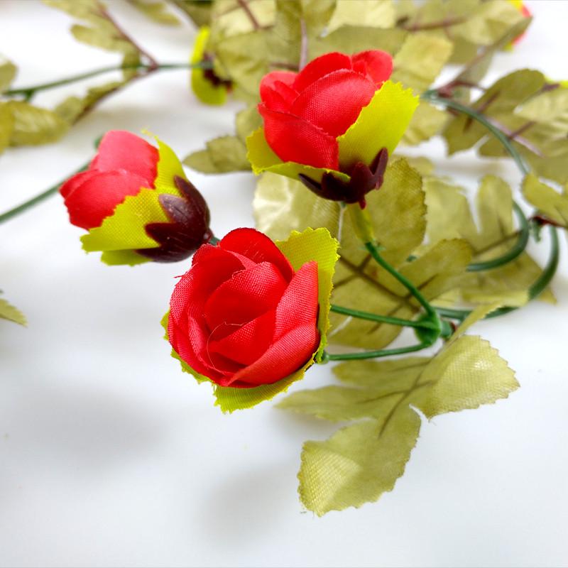 Artificial Rose & Rosehip Flower Vine for Indoor Decoration & Air Conditioner Pipe Covering