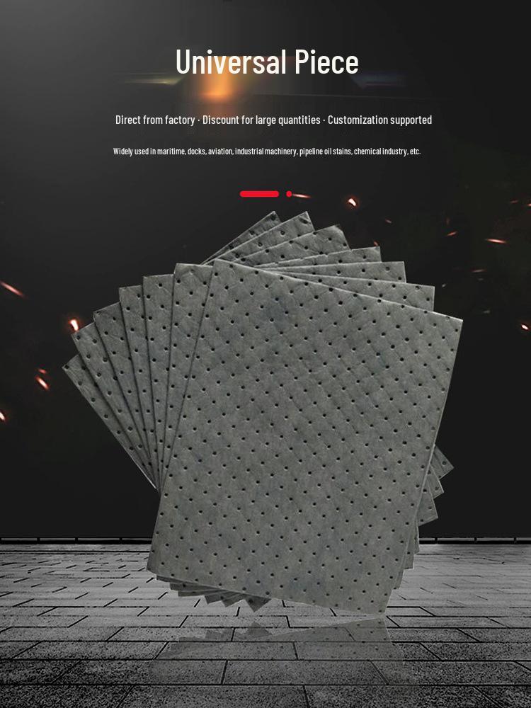 Industrial Oil and Chemical Absorbent Cotton - Acid/Alkali Resistant for Hazardous Liquids Gray 2mm 5 sheets [400x500]