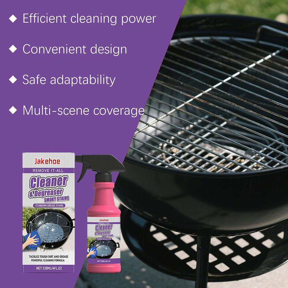 Spray Detergente Potente per Griglia 120ml, Sgrassatore Schiumogeno Rapido per Forno, Piano Cottura, Cappa, Rimuovi Macchie di Grasso BBQ