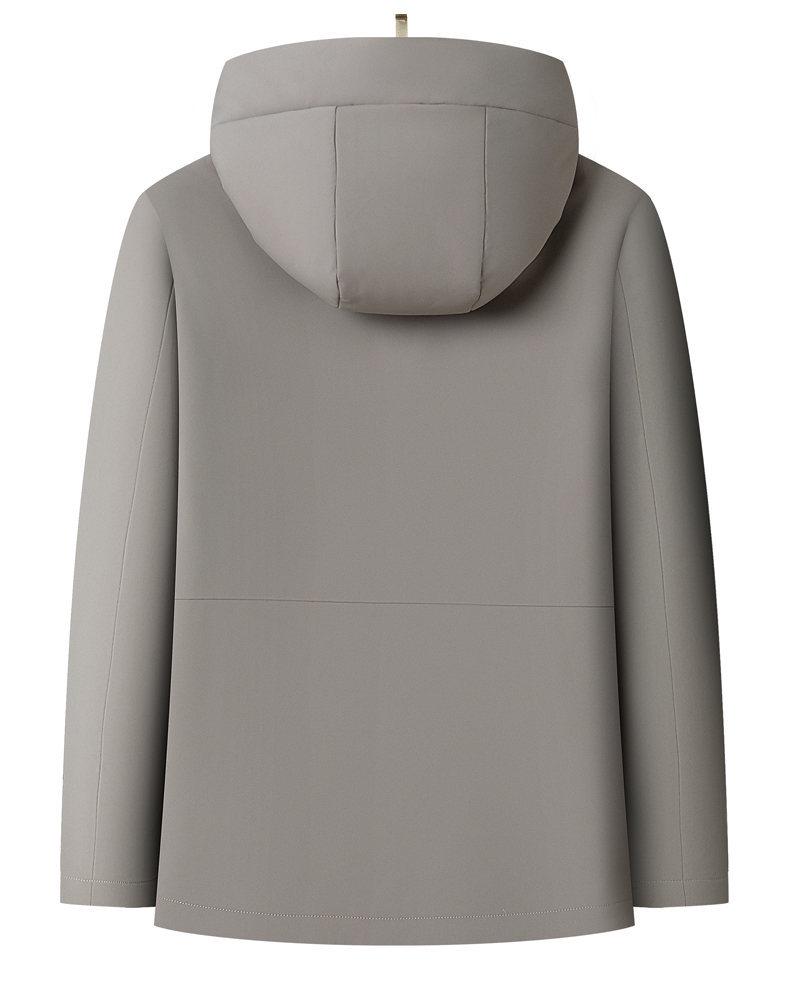 Men's Hooded Down Jacket with Removable Liner, 3-in-1 Design for Middle-Aged and Elderly.