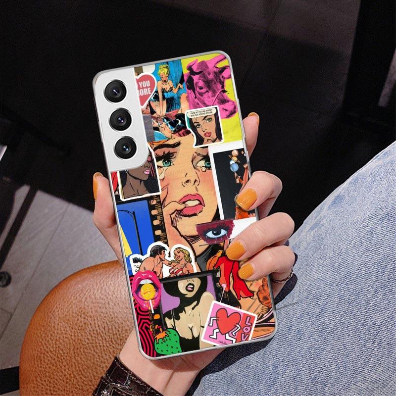 Brokenhearted Anime Girl Phnoe Case for Samsung Galaxy S26 S25 Edge S23 S24 Ultra S22 Plus S21 S20 FE Unique Cover Soft Coque Ga